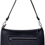 Small Shoulder bag with 2 Removable Straps Cross Body Clutch Purse Handbag for Women Black