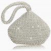Inc Doris Sparkle Mesh Pouch Clutch Bag Silver The perfect addition to any look, this mini paper-bag style clutch features an exaggerated chain detail and adjustable strap in a soft leather fabrication.