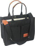 Canvas Tote Bag With Pockets Crossbody Bags for Women,Laptop Bag Purse Shoulder Bag Handbag for School Weekend Grocery