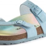 Nicole Hoyt Women's Arizona EVA Sandals The Gizeh is perfect for day or evening. Easy care Birko-Flor upper in a classic thong silhouette with an adjustable buckle for the perfect fit. Upper is made of acrylic and polyamide felt fibers with a leather-like texture on top and a soft fabric underneath against the skin. Features anatomically correct cork footbed that is 100% renewable and sustainable, and encourages foot health. The suede lined, contoured footbed will mold to the shape of your foot creating a custom footbed that supports and cradles you each every step.