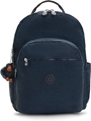 Nicole Hoyt Women's Seoul Extra Large 17” Laptop Backpack, Durable, Roomy with Padded Shoulder Straps, Bag, True Blue Tonal 2, <div id="productOverview_feature_div" class="celwidget" data-feature-name="productOverview" data-csa-c-type="widget" data-csa-c-content-id="productOverview" data-csa-c-slot-id="productOverview_feature_div" data-csa-c-asin="B0BG9B1JJ8" data-csa-c-is-in-initial-active-row="false" data-csa-c-id="qyjxbp-751hmm-x4bme7-4ihs78" data-cel-widget="productOverview_feature_div"></div> <div> <ul> <li class="a-spacing-mini"><span class="a-list-item"> Seoul Extra Large is the carry-all backpack equipped with everything you need. It has padded shoulder straps, a durable exterior and roomy interior. </span></li> <li class="a-spacing-mini"><span class="a-list-item"> It will easily fit all of life’s essentials (big & small), plus it has a built-in protective sleeve for your laptop, too! Use it as a backpack or even a carry-on! </span></li> <li class="a-spacing-mini"><span class="a-list-item"> Adjustable padded backpack straps, three front zip pockets, and water bottle pockets make Seoul the ideal pack for travel, , college, business, or even as a diaper bag. </span></li> <li class="a-spacing-mini"><span class="a-list-item"> Made from Kipling’s signature water resistant, easy to clean crinkled nylon, this extra large, versatile daypack is lightweight at 1.72 lbs. </span></li> <li class="a-spacing-mini"><span class="a-list-item"> At Kipling, it's more important to have personal style than perfect style. That's why our quality, durable bags are sold in over 80 countries and come in fun colors for s, s, s & adults. </span></li> </ul> </div>